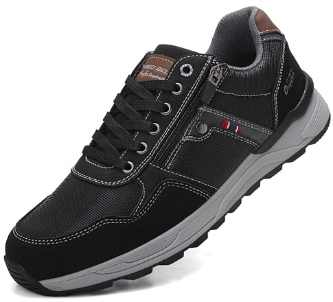 ARRIGO BELLO Baskets Homme Chaussures Léger Mode Homme Ville Sport Chaussures Casual Basse Sneaker 41-46 (Noir,44)