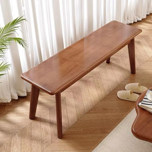 Panca da ingresso vintage in legno massello, stile Mid-Century, comodino ad angolo arrotondato, per camera da letto e porta d'ingresso, elegante arredamento per la casa e funzionale