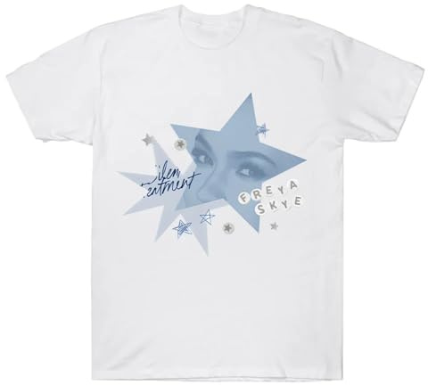 Short Sleeved Freya Singer Skye Merch 2026 Tour T Shirt Cotton Shirt Plus Size Hip Hop Top-White||s