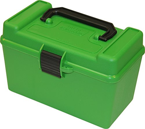 MTM H50 Deluxe - Caja de municiones (polipropileno, capacidad para 50 cartuchos)