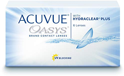 ACUVUE OASYS for Astigmatism Kontaktlinsen – 2-Wochen-Linsen für Tag und Nacht mit -3,5 dpt, Cyl -0,75, Ach 170 & BC 8.6 – UV Schutz, Austrocknungsschutz & Komfortables Tragegefühl – 6 Linsen