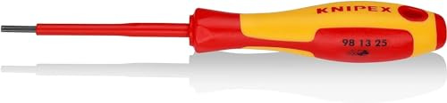 KNIPEX Screwdriver for Hexagon Socket Screws Insulated with Multi-Component Grips, VDE-Tested 177 mm, 98 13 25