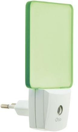 Otio - Luci Notturne Crepuscolari Automatiche - Funzionamento Automatico: Si Accende Di Notte, Si Spegne Di Giorno - Intensità Luminosa Soft - Nessuna Lampadina Da Cambiare - Verde - 10cm