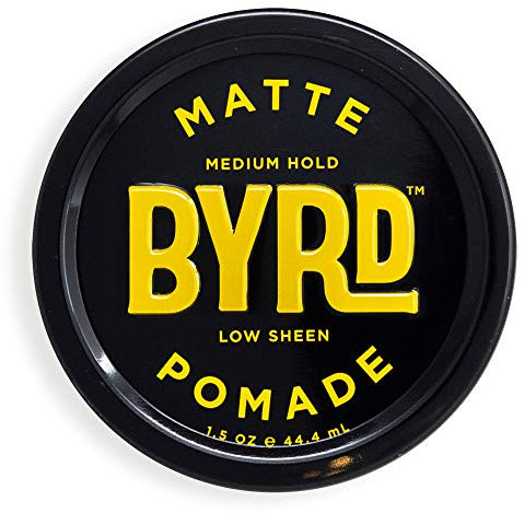 BYRD Matte Pomade 1-Pack – Medium Hold, Matte Finish, Add Texture and Sculpt, Safe for All Hair Types, 1.5 Oz (One Pack)