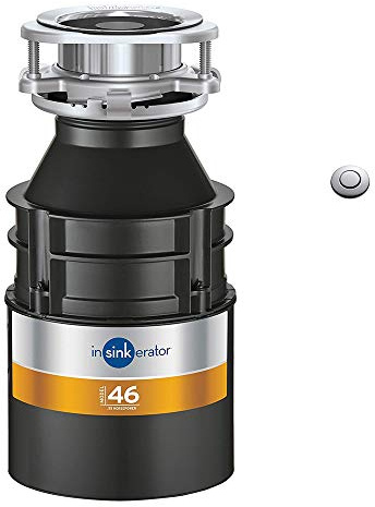 InSinkErator Model 46AS Waste Disposal Unit with Air Switch - Food Waste Disposal Unit for Sink Use w/Instruction Manual - Kitchen Sink Accessories and Gadgets - ‎15.9 x 15.9 x 31.8 cm - Black