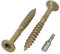 SKIR'CO (Pack of 100 pcs) Green Anti-corrosion Finish 4.5 x 40 mm Timber Decking Screws, Wood Screws, Type 17, Countersunk Torx Head