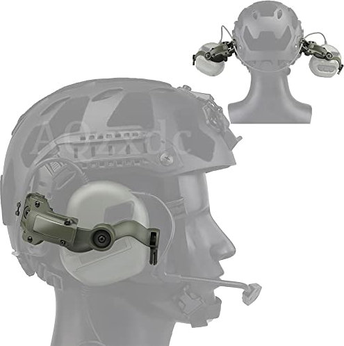Accessori per Cuffie con Adattatore per Guida Arc, Guide Laterali Ops-Core, Supporto per Cuffie con Montaggio Laterale, per Cuffie Tattiche Earmor E AQzxdc,Verde