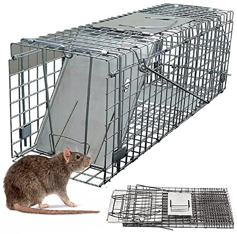 Piège à rats vivants réutilisables - Piège à souris humain - Pas de tuer, attraper et relâcher en direct - Sans danger pour les animaux domestiques et les enfants - Pour la cuisine et le jardin