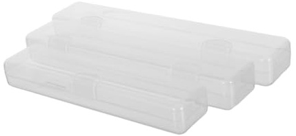 IWOWHERO 3piezas Estuche para Utensilios De Transparente Organizador De Cubiertos para Picnic y Camping Estuche para Fiambrera con Tapa para Guardar Tenedores y