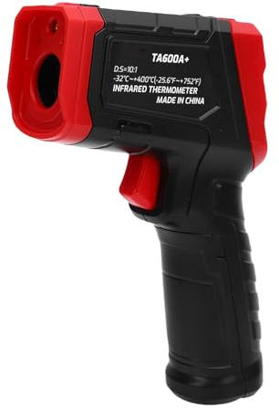 HELEVIA Termómetro Infrarrojo, -32 ° C a 400 ° C 37 ° F a 932 ° F Termómetro IR de Pantalla LCD de Alta Precisión, para Cocinar la Cocina Barbecue de Azúcar Congelador de Azúcar