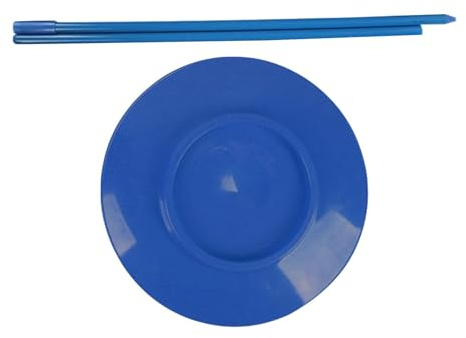 Milageto Juggling Plate with Performance Prop Dance Party Balance Skill Juggling Game Skills Game Toys, Blue