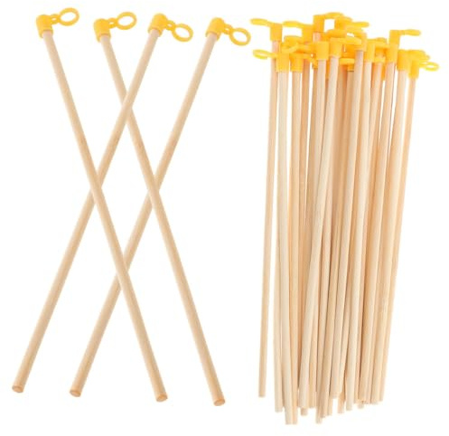 VANZACK 30 pièces Poignées pour Lanternes DIY Bâtons Bambou Accessoires pour Lampions Papier Maniables et Légers pour Festivals et Activités Extérieures