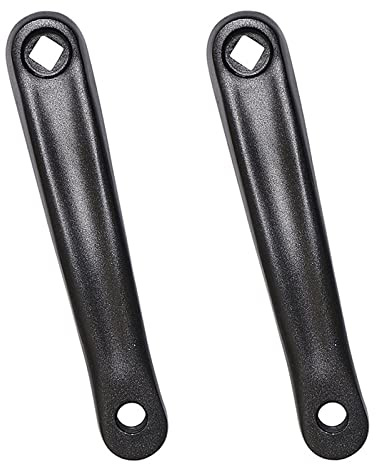 XIAOQENAN Par de brazos de manivela de aleación de aluminio de 170 mm, agujero cuadrado para motor de accionamiento, cuadrado, color negro