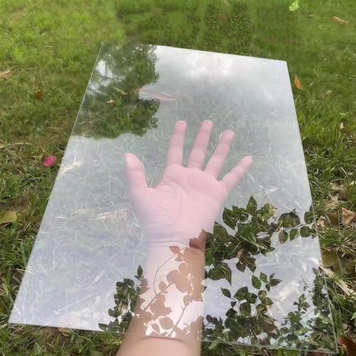 YVZYLXH Policarbonato Placas Transparente 1.2MM Protección UV Paneles de Techo Transparente,Planchas Tejados PC,para Techos,Cocheras,Solarios y Cerramientos(0.6x1m/1.97x3.3ft)