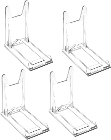 YEDPGUE Soportes para Platos Decorativos Caballetes de 4 uds，para Platos Decorativos, Cuadros, Marcos de Fotos, Libros, Teléfonos, Tabletas y Decoración del Hogar