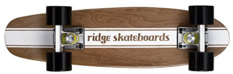 Ridge Skateboards 22 Mini Cruiser en Arce, Madera, Completa, Dark Dye, 55cm