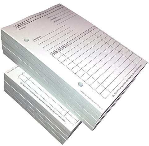 10x Lieferscheinblock Block Lieferschein DIN A5, 2-fach selbstdurchschreibend,2x50 Blatt weiß/grün - gelocht (22430)