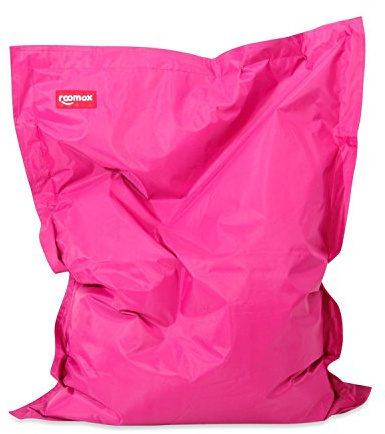 KingSize ROOMOX Original - King Size Sittsäck för Inomhus- och Utomhusbruk, 180 x 140 x 30 cm, Gigantisk Golvkudde av Vattentät Polyester, Rosa - Räv