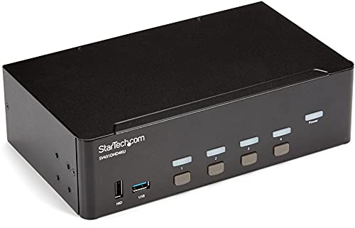 StarTech.com KVM Switch HDMI 4 Port - 4K 30 Hz - KVM Extender für HDMI - KVM HDMI Umschalter