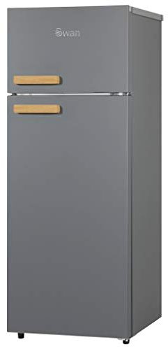 Swan SR11010GRYN Nordic Top Mounted Fridge Freezer with 70/30 Split, A+ Energy Rated, 3 Adjustable Shelves, Slate Grey