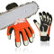 Vgo... 1Paar Kettensägenhandschuhe aus Rindsleder,12-Schicht Kettensägenschutz, Sicherheit-Arbeitshandschuhe, Mechanikerhandschuhe (CA9759CS)