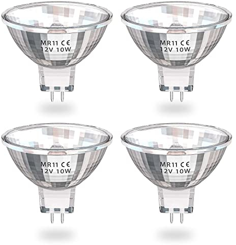 Klarlight 10W MR11 Halogen Glühbirnen, 12V Halogen Glühbirne, MR11 dimmbare G4 GU4 LED Strahler Warmweiß 2800K 10W Halogen Äquivalent für Haus, Landschaft, Einbau, Schienenbeleuchtung, Packung mit 4