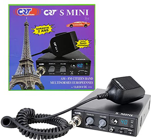 Radio CB CRT S Mini Dual Voltage, 12/24V, 4W, with ASQ, AM-FM