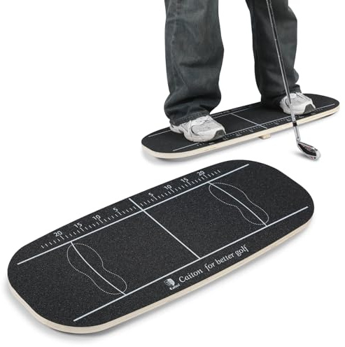 Silipull Golf Balance Board Swing Training Aid to Shift Weight Increase Consistency Trainer Gravity Transfer Golf Swing Plate Training Equipment - Strength for Chipping Hitting