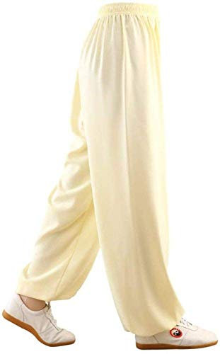 SFNIOKFG Tai Chi Hose für Herren und Damen, Kampfsporthose aus Baumwolle, Kung-Fu-Hose, Laternenhose, DS