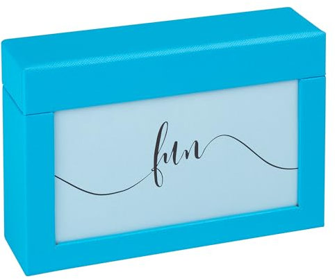 walther design Boîte de Rangement pour 100 Photos 10x15 cm, Boîte à Photos Fun, Bleu océan, FB-116-U