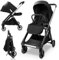 AOODIL Buggy Wendbarer Kinderwagen, Kompakter Kinderwagen, Kinderbuggy Klappbar Liegebuggy, Faltbarer Kleinkinderbuggy mit übergroßem Korb, Buggy mit Liegefunktion für 0-36 Monate, bis 22 kg