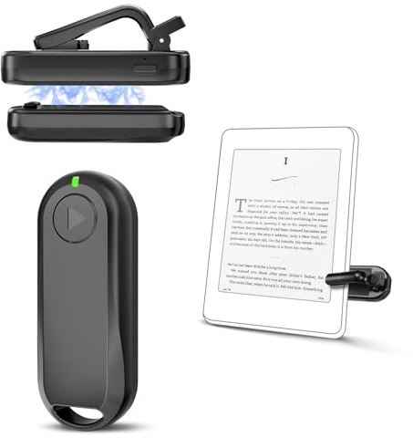 CoBak Remote Control Page Turner für Kindle Paperwhite Ipad Reading Kobo Comics/Novels Tablets Fotos Kamera Video Aufzeichnung Remote Triggers, Ultra-Langzeit-Page Turner