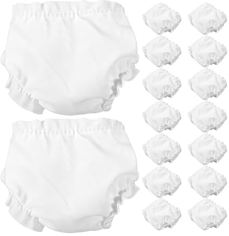 Toddmomy Lot de 20 Couches et sous-vêtements pour poupées Reborn de 25 cm, Accessoires pour Maison de poupée, Blanc