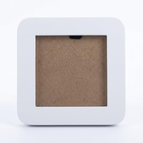 Healifty Mini Cadre Photo en Bois 9X9 CM: Petit Cadre Photo Carré Blanc Pur sans Passe-Partout de Bureau pour Mariage et Décoration Intérieure