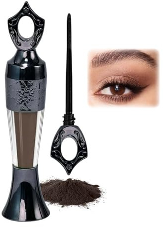Kohl Powder Eyeliner, Braun Puder Eyeliner, Wasserfester Augenliner für Smokey Eyes, Hochpigmentiertes, Wasserfest & Wischfest, Schwarzes Augenpuder für Party, Halloween & Alltag (5#Braun)