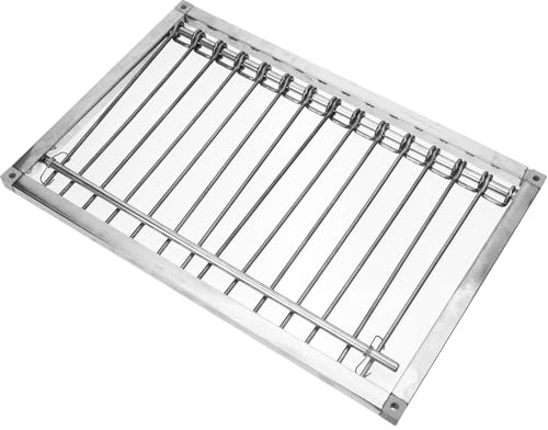 Ciieeo Puerta de Jaula para Pájaros de 39 Cm Puerta de Entrada de Acero Inoxidable para Palomas Suministro Resistente para Jaulas Adecuado para Carreras y Cría de Aves