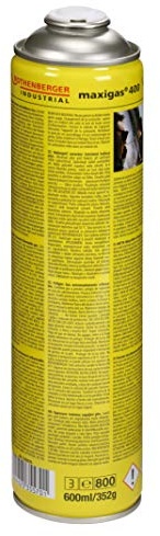 Rothenberger Industrial - Maxigas 400 - Cartouche de Gaz Combustible - Mélange de Gaz Spécial - 600 ml, 35570