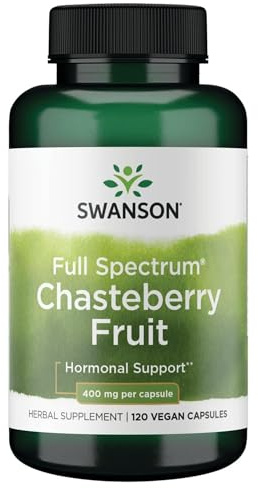 Swanson 400mg Chasteberry Fruit Vitex 120 Cápsulas 120 g