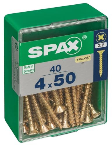 SPAX cab. plana yellox 4x50 M 40 uds