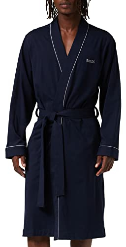 BOSS Hugo Herren Kimono bm Bademantel, Dark Blue 403, XL EU