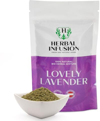 Herbal Infusion Lovely Lavender mélange d'herbes douces - mélange d'herbes de lavande, de molène et de feuilles de framboisier - herbes apaisantes