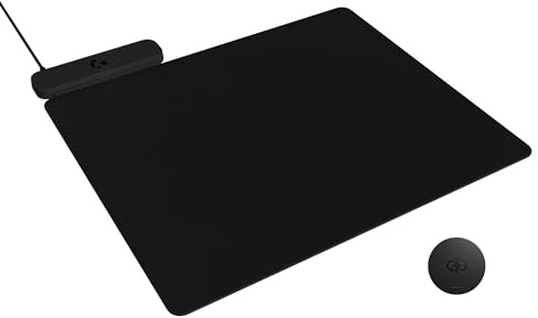 Logitech G POWERPLAY 2 Wireless Charging Mouse Pad for Compatible Gaming Mice, 34.5 X 28.4 cm (13.5 x 11.2 inches), 3.5 mm Height, for PC/Mac - Black
