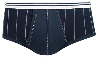 Eminence - Slip Taille Haute Ouvert Les Classiques - Taille : 6 - Couleur : Marine Rayure,6,Bleu