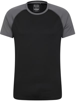 Mountain Warehouse Endurance Isocool SS Herren Multifunktions-Shirt - atmungsaktives Herren-T-Shirt zum Laufen, Joggen, Radfahren, Wandern und für Outdoor Tiefschwarz 3X-Large