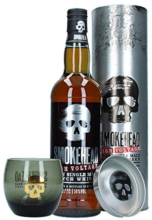 Smokehead High Voltage Islay Single Malt Whisky, mit einem Glas 0,7 L