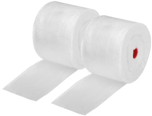 sourcing map Fiberglass Cloth Tape Fiberglass Mesh Glass Fiber Mesh Woven Fiberglass Fabrics Insulation Tape 30m(33 Yard) x50mmx0.17mm for Reinforcement Repair 2pcs