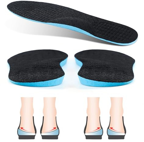 XINIFOOT Semelles orthopédiques, correction de posture, semelles pour l'alignement des pieds, fasciite plantaire, pronation, pieds plats, soutien de la voûte plantaire, semelles de chaussures pour
