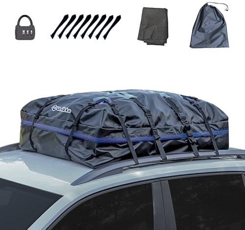 Unikka Sac de rangement de toit pliable, imperméable, sans rack de panier, pour véhicules et transport de voyage (403L)