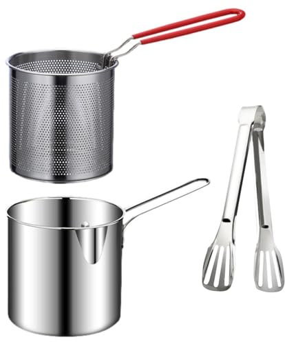 Generic Mini-Fritteuse, Edelstahl-Topf, 1.5 Liter, Herd, Fritteuse, Suppentopf