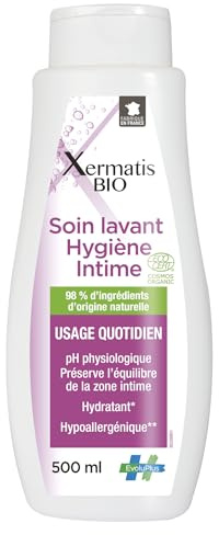 Xermatis Organic - Intimate Wash Gel 500 ml - Organic Intimate Care for Women - Sensitive Skin - Cosmos Organic Certified - Soap Free - For Daily Use